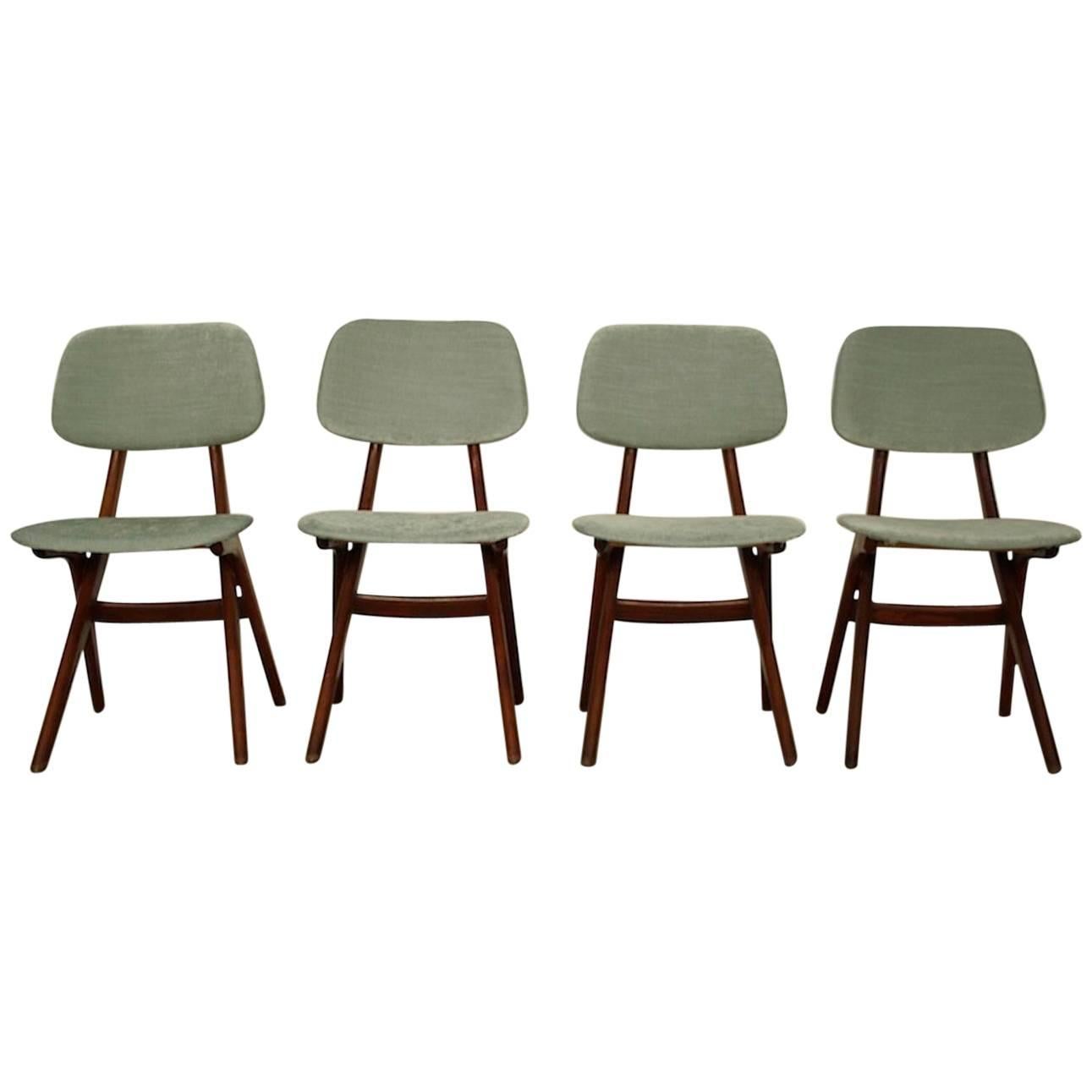 Louis Van Teeffelen for Webe Dining Chairs the Netherlands, 1964 Set of Four For Sale