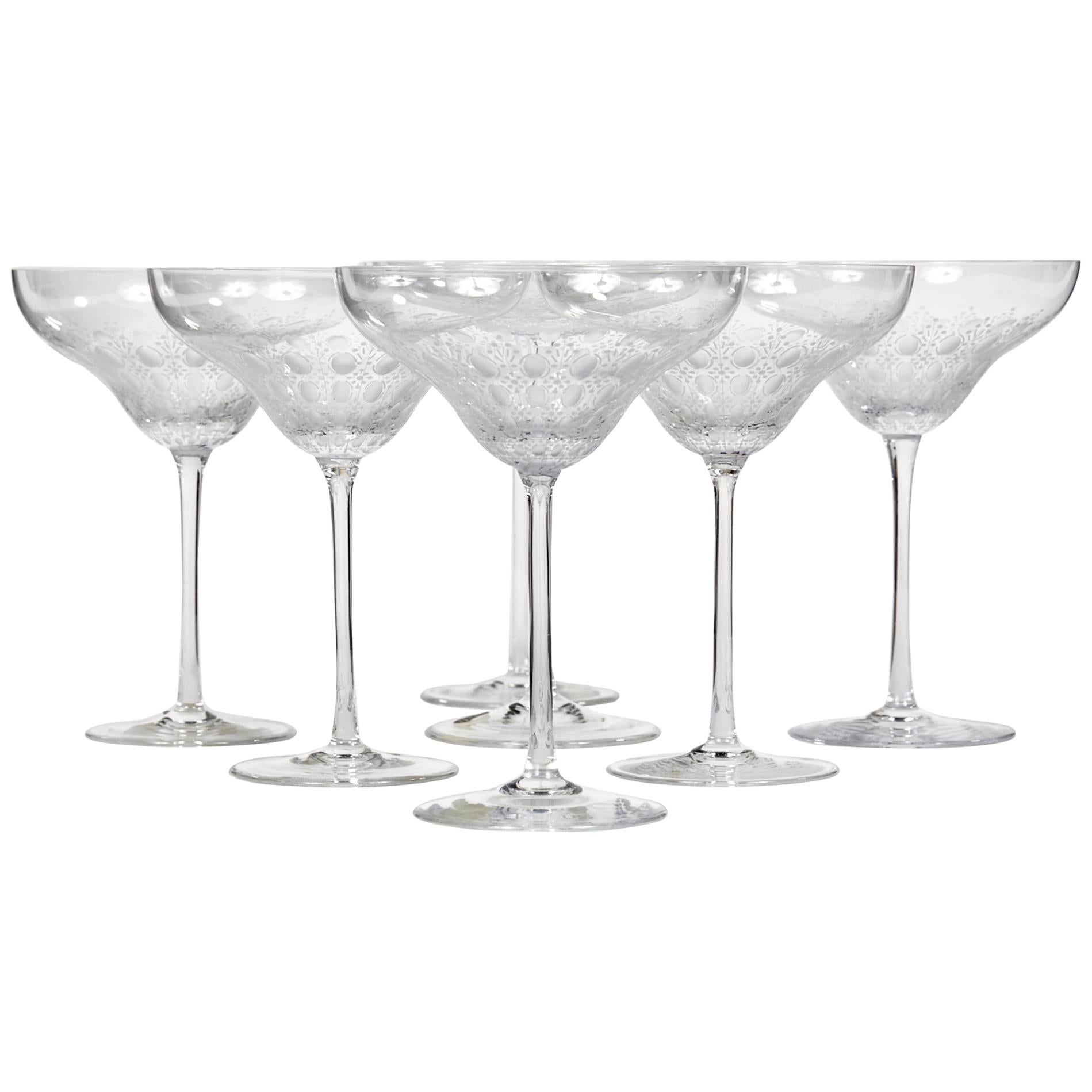 Bjorn Wiinblad for Rosenthal Studio Line Glass Coupes, 1960s For Sale