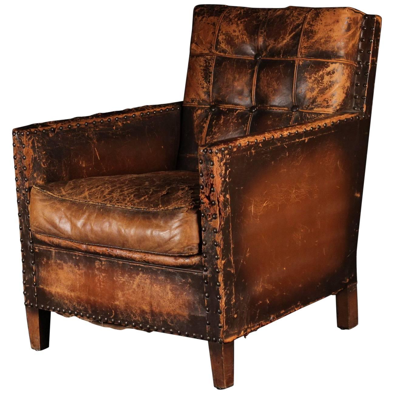 Late 19th-Early 20th Century Italian Lounge, Club Chair