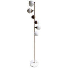 Italian Six lights Spiral Floor Lamp