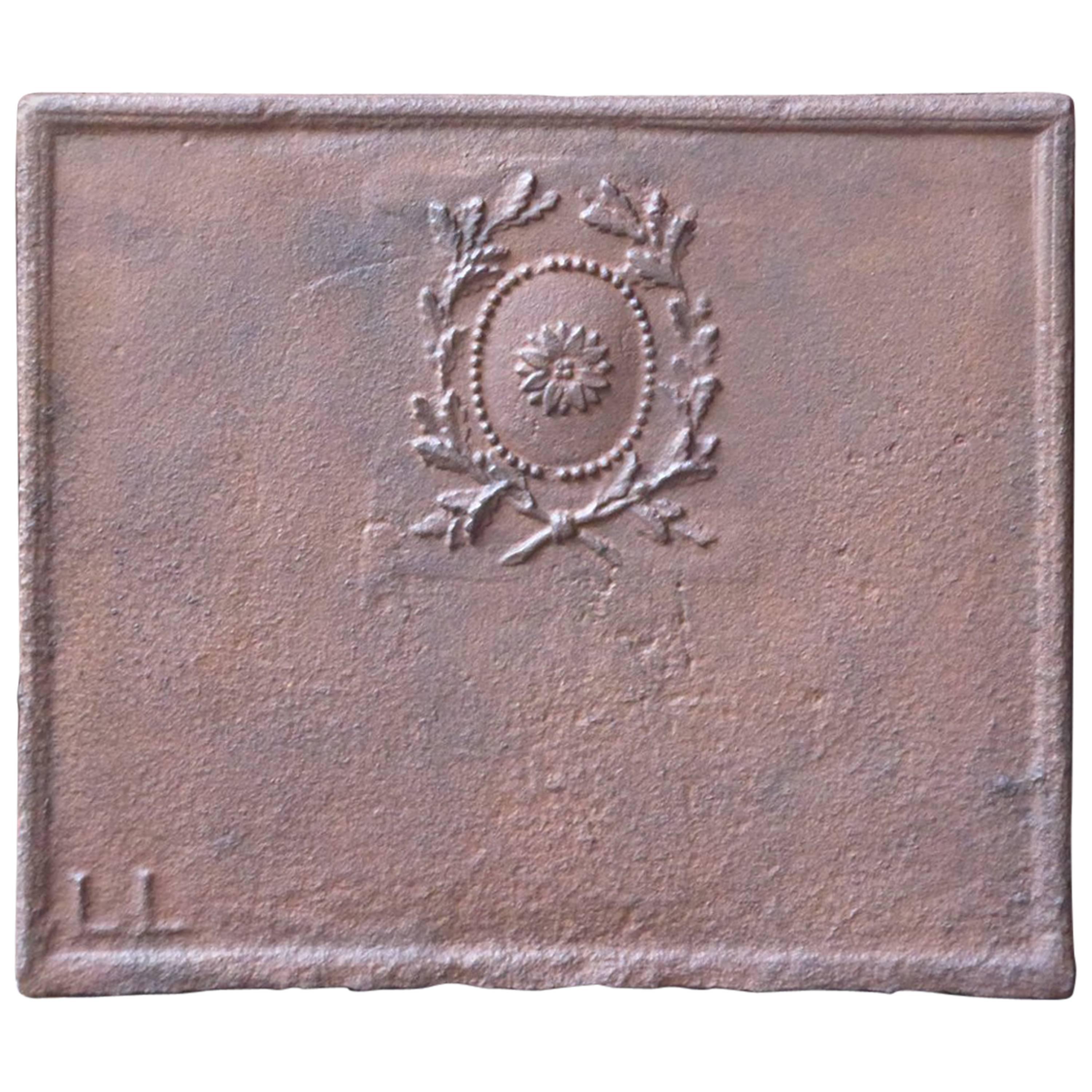 19th Century French 'Decoration' Fireback