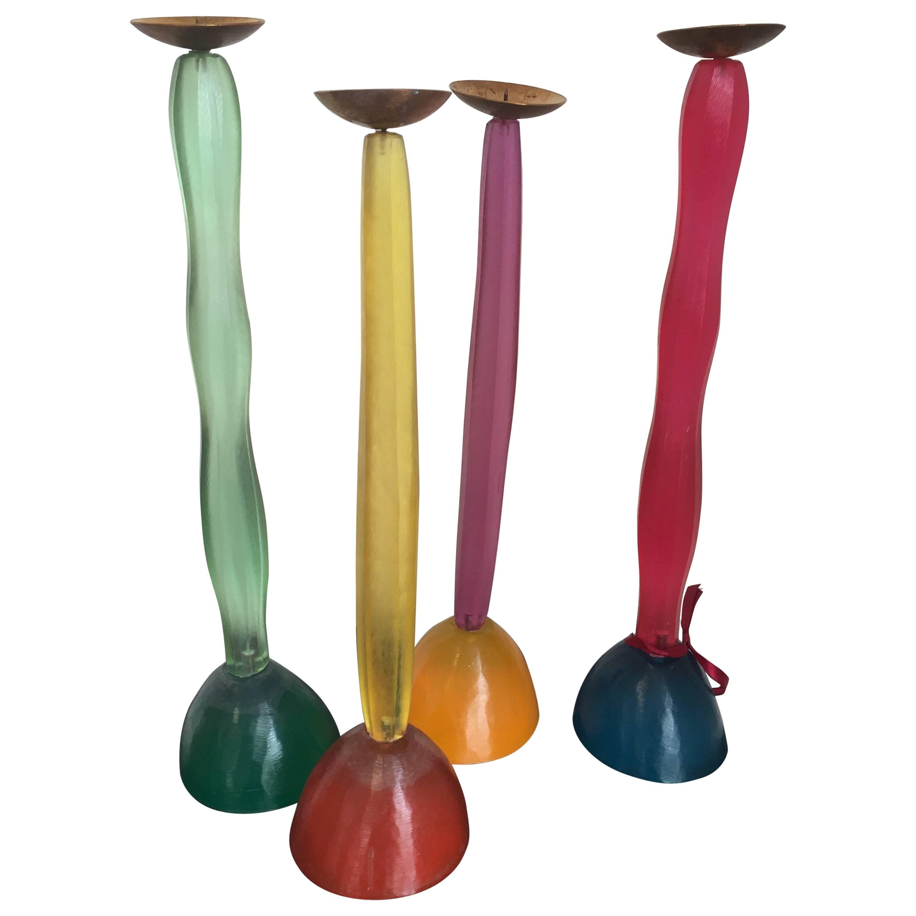 Set of Four No Candlesticks Benazir by Migeon and Migeon