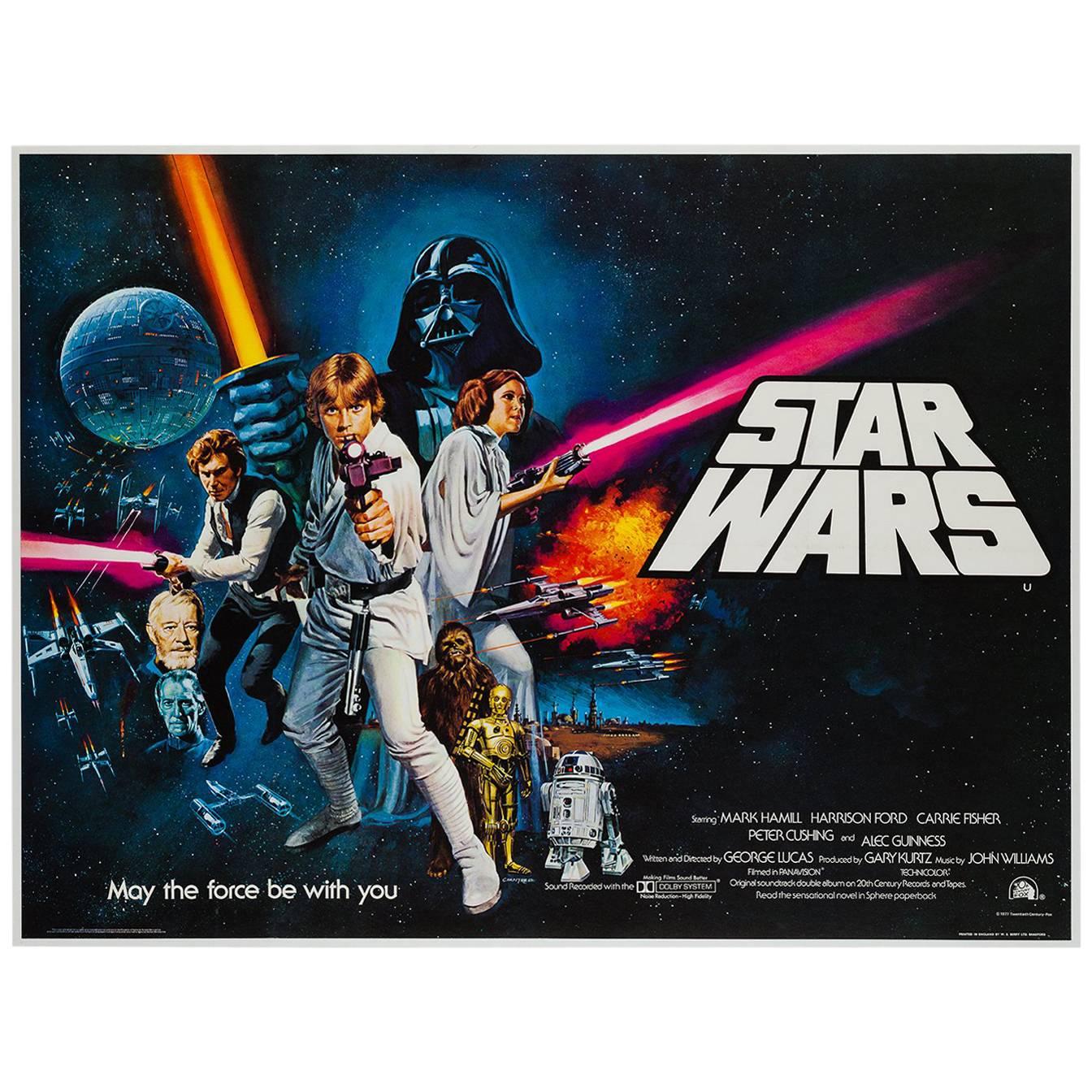 Star Wars Original UK Film Poster, Tom Chantrell, 1977