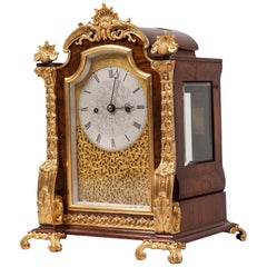 English 19th Century Gold Table Clock