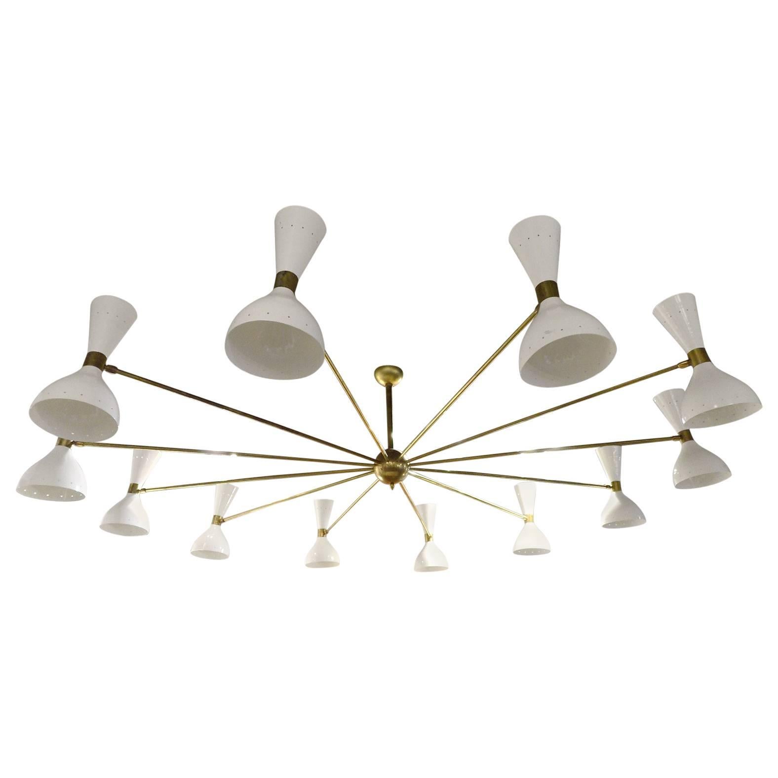 Italian Spider Chandelier, 12 lights