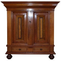 Cabinet en bois de chêne néerlandais du XIXe siècle