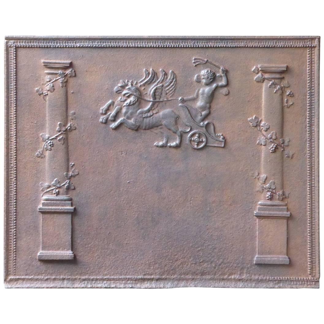 19th Century French 'Pillars with Decoration' Fireback