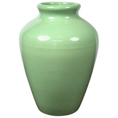 Large Green Pottery Oil Jar Urn