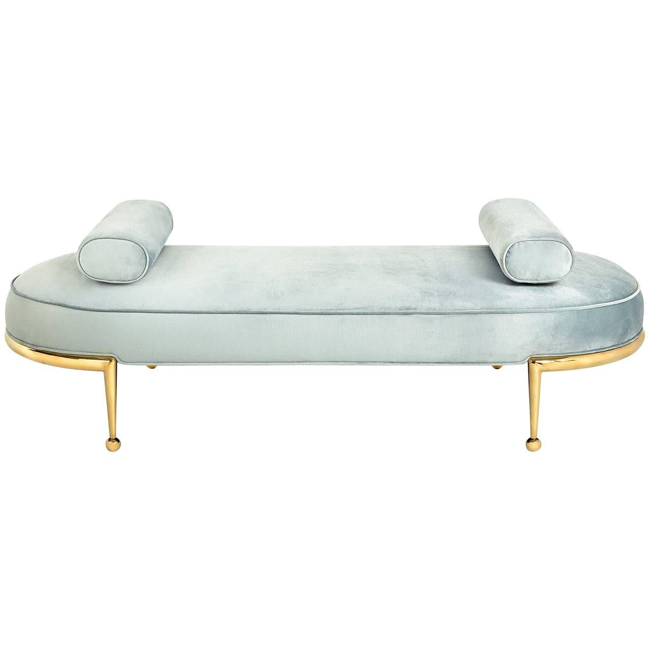 Charade Brass and Velvet Daybed