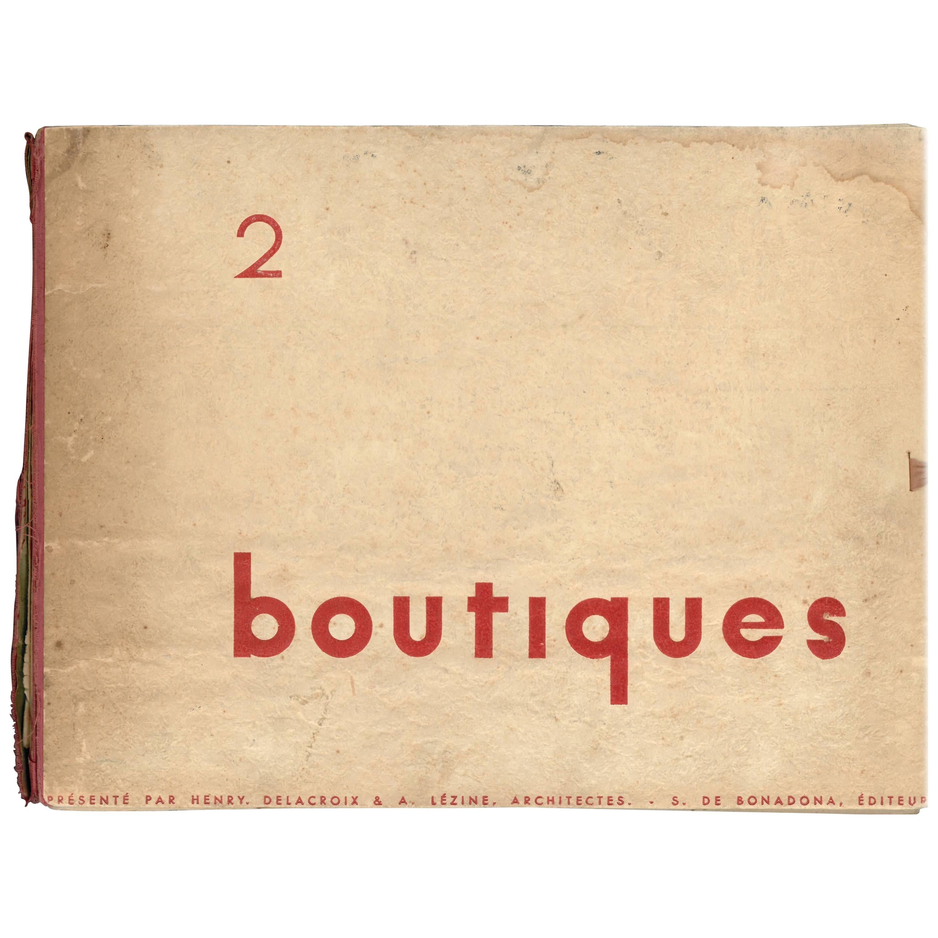 Boutiques 2, 'Folio with 48 Loose Plates of Parisian Shop Facades' For Sale  at 1stDibs