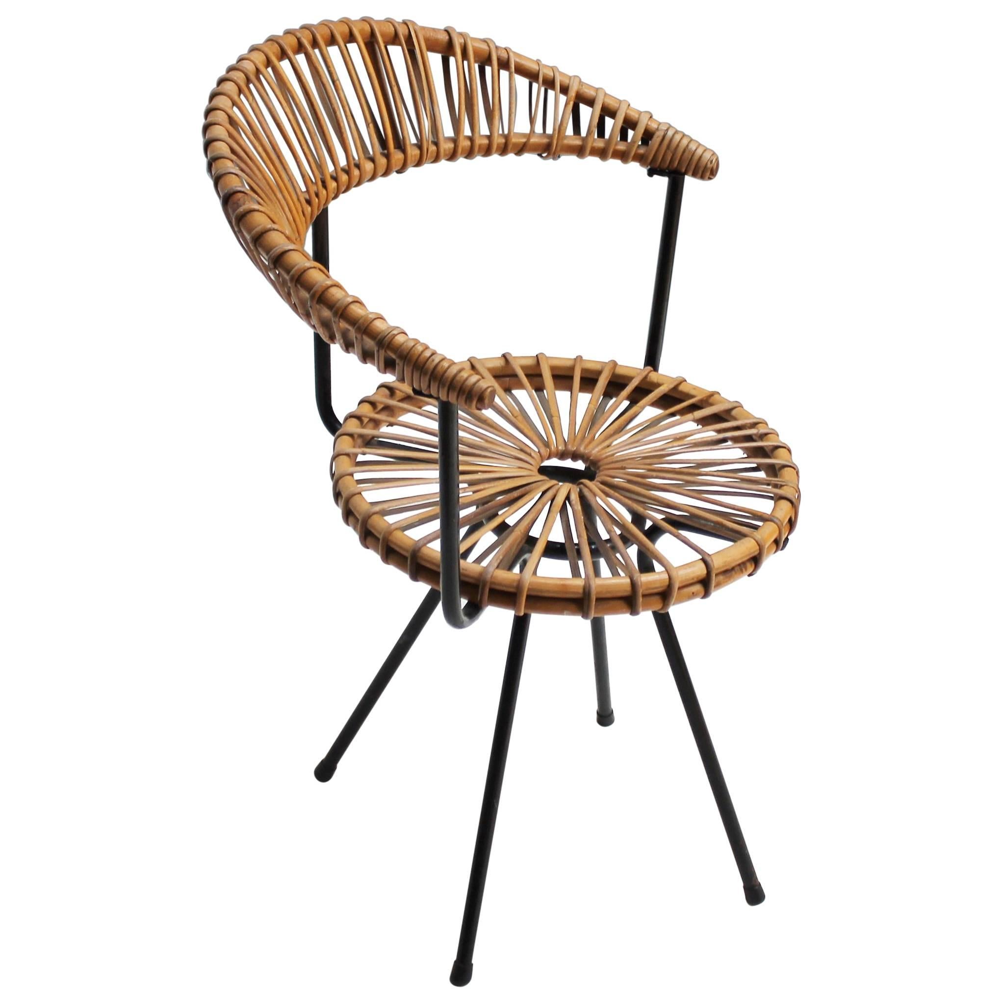 Rattan Chair by Dirk Van Sliedregt for Rohe Holland