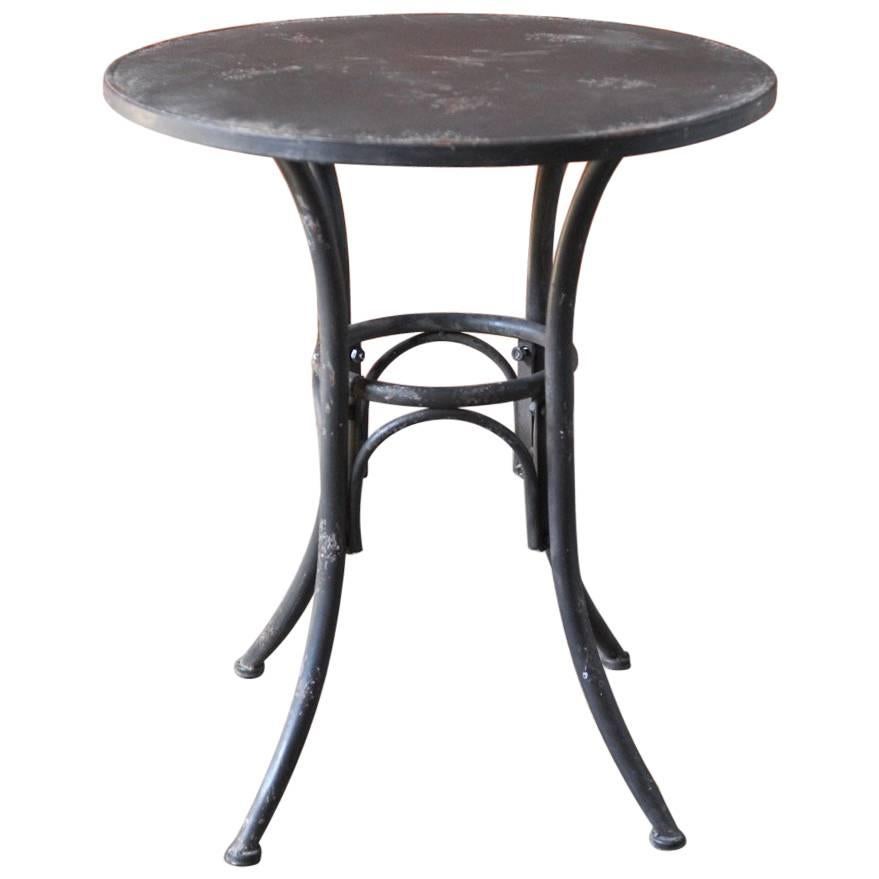 Distressed Metal Patio Bistro Table