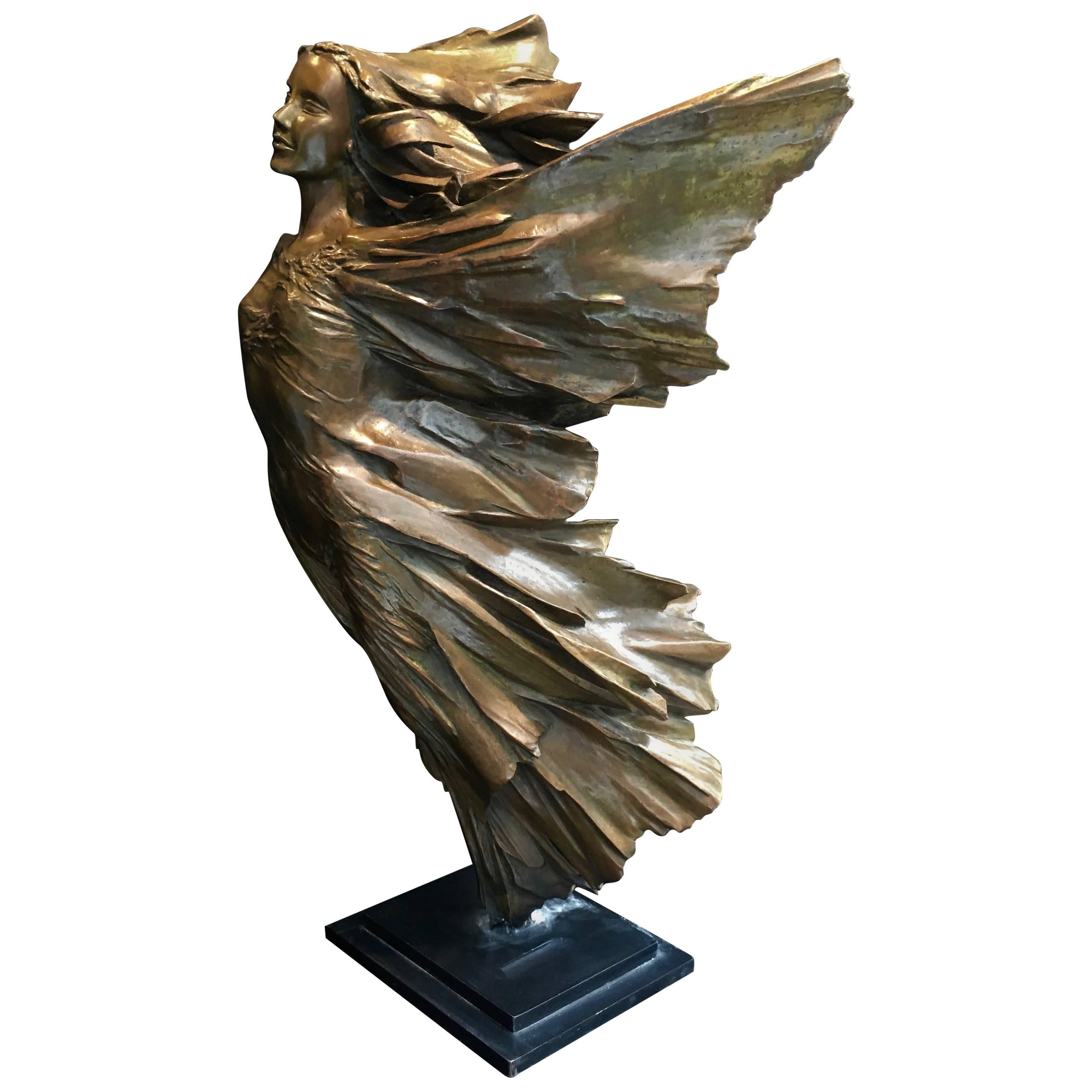 She Is Freedom ‘Serenity’, Bronze Sculpture by Robert Seguineau