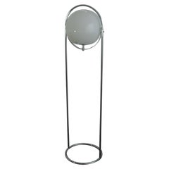 Minimalist Mid-Century Modern Tubular Moon Floor Lamp, 1960s