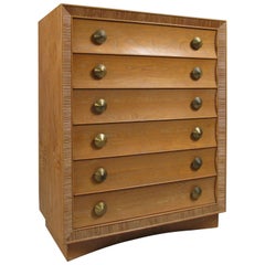 1940s Natural Oak Six-Drawer Chest by Paul Frankl