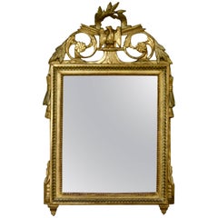 Antique Louis XVI Period Trumeau Mirror with Eagle