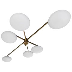 Huge Angelo Lelli Style Ceiling Light