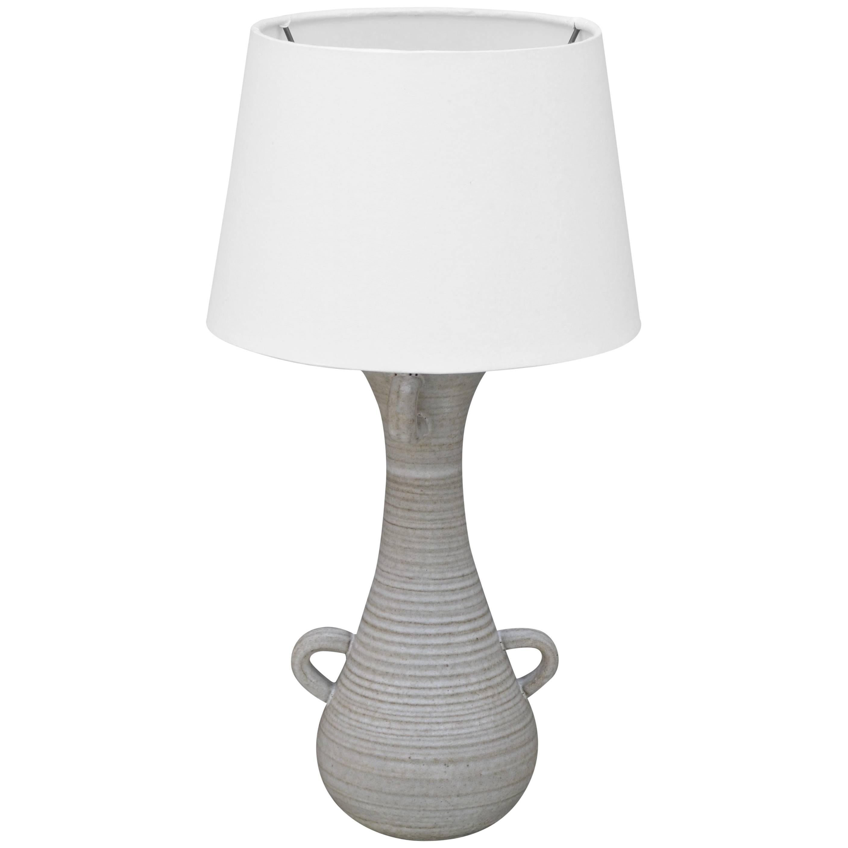 Chic Gourd Shaped Table Lamp with Custom White Parchment Shade
