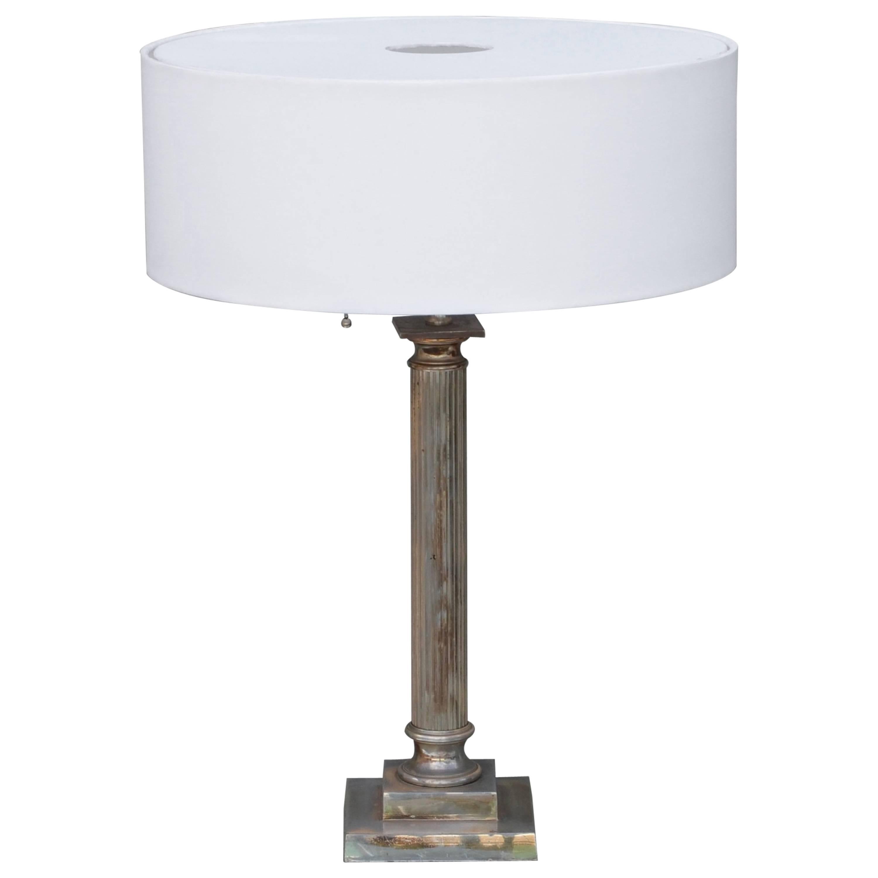 Elegant Fluted Glass Column Lamp by Speer at 1stdibs