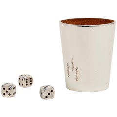 Sterling Silver Dice and Cup