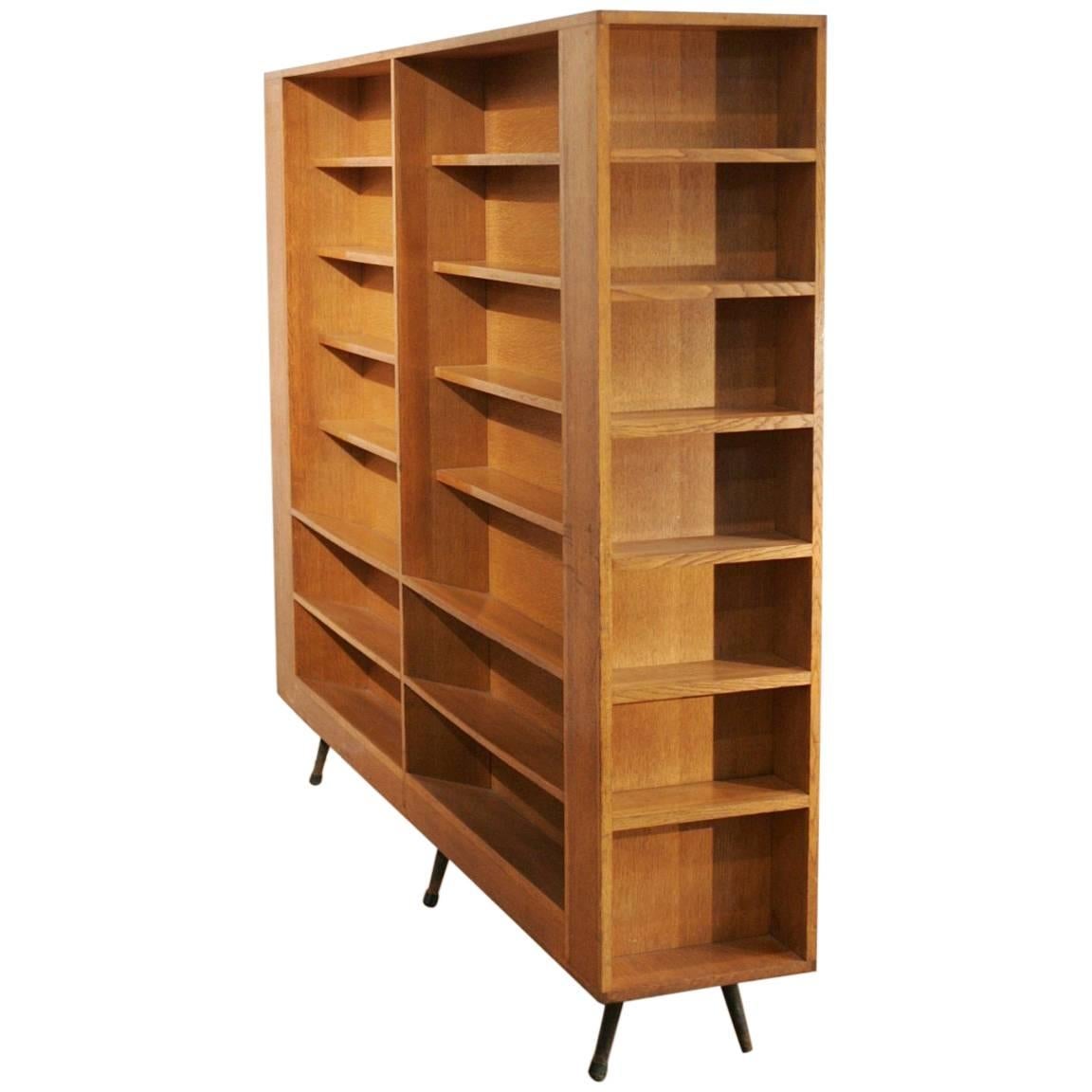 Oak Midcentury Separation Bookshelve