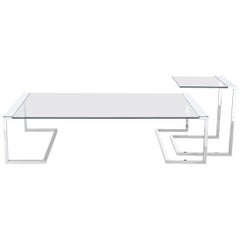 Sir T32 Coffee & Side Tables by Gallotti & Radice in Glass with Chrome or Brass