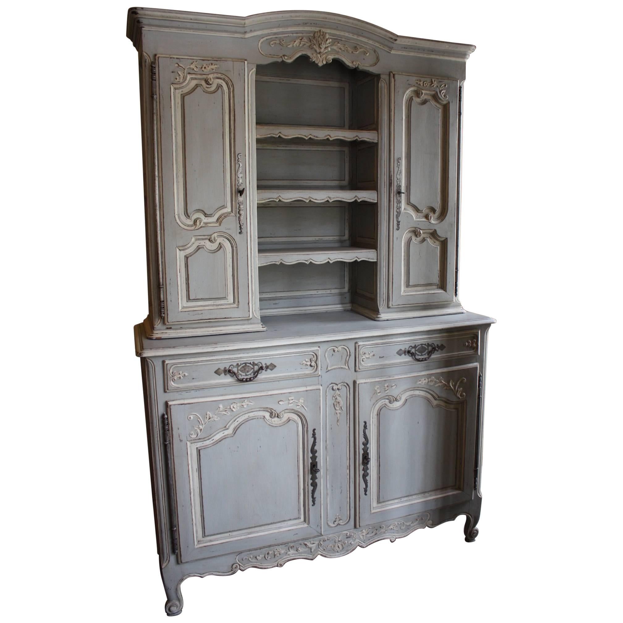 19th Century French Louis XV Buffet Vaisselier or Hutch / Cupboard