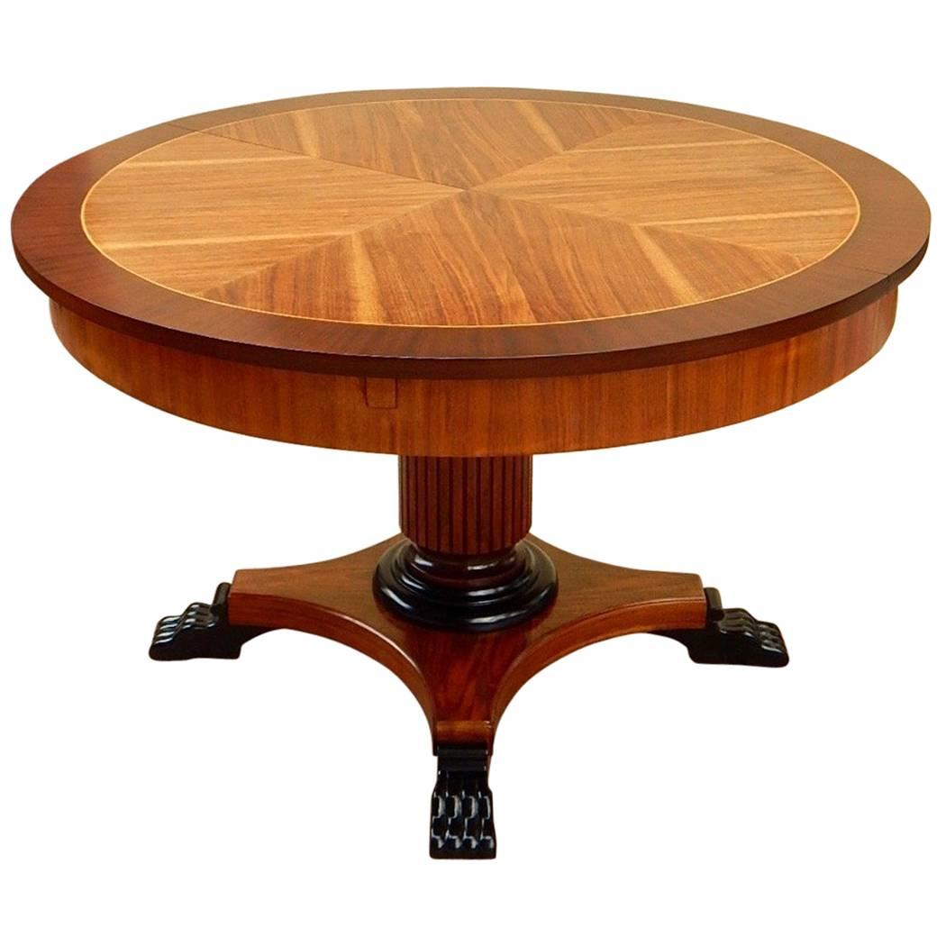 Swedish Art Deco Game Table in Walnut and Birch, circa 1930 For Sale