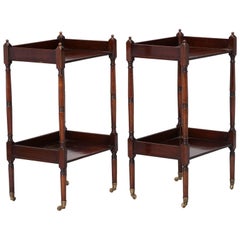 Pair of Mahogany Two-Tier Side Tables
