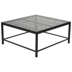 Custom Coffee Table Made from French Decorative Metal Grill