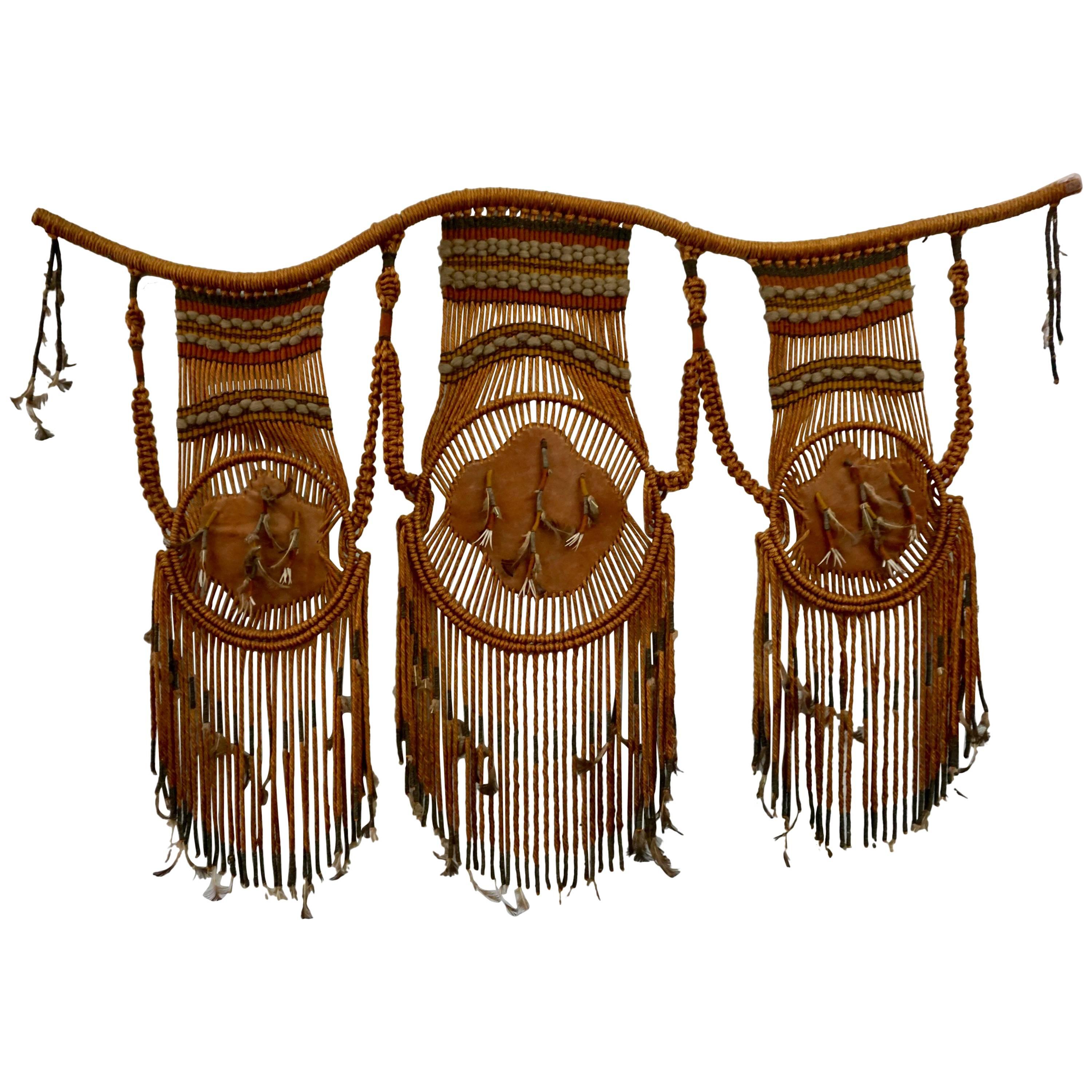 Tribal Art / 1960s Hippie Wall Hanging Combo For Sale at 1stDibs