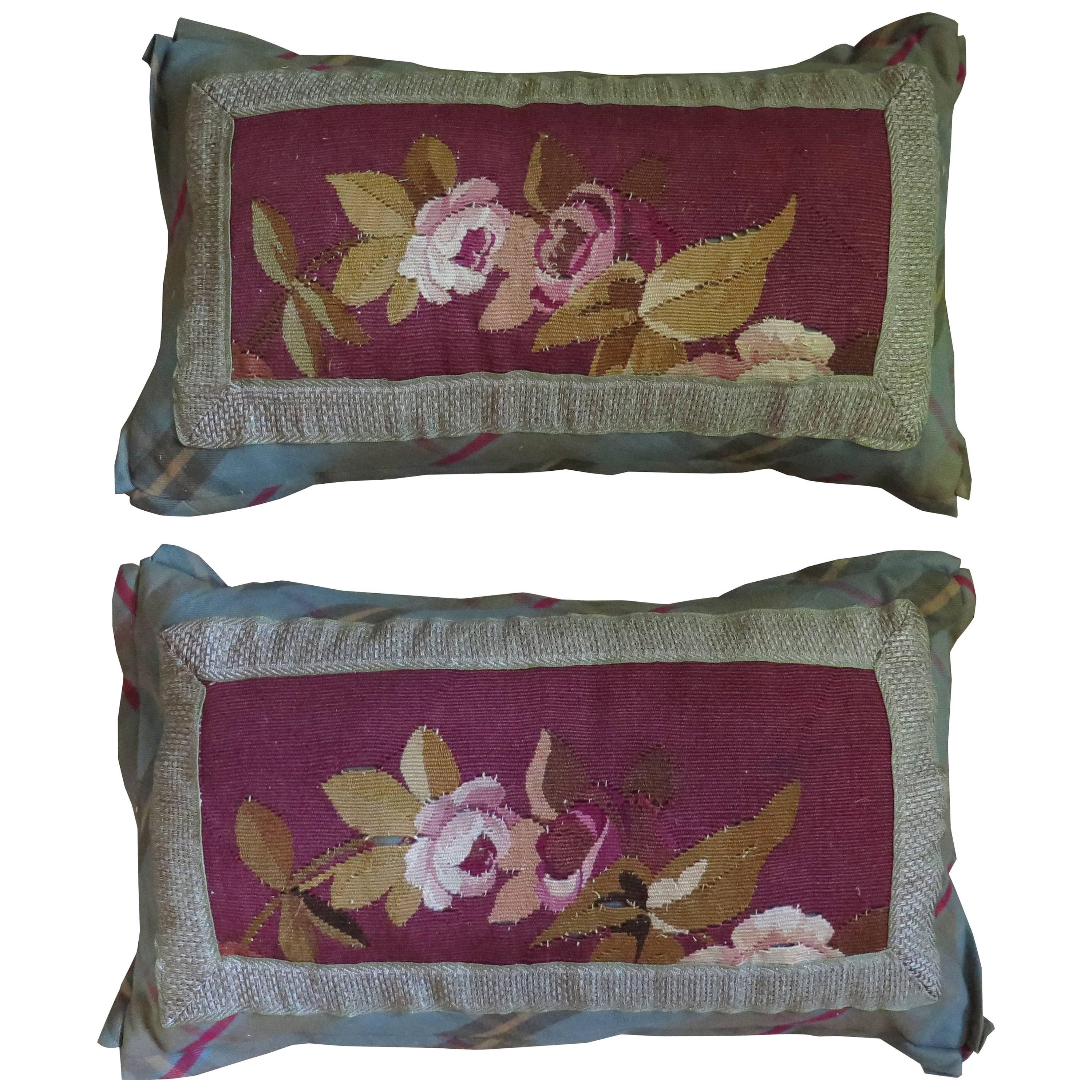Pair of 19th Century Needlepoint Pillows