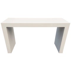 Mid-Century off-White Parsons Table