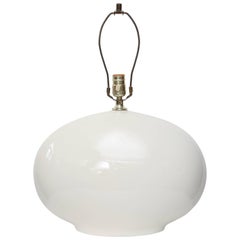 Obtuse Ceramic White Mid-Century Modern Lamp, 1960s, USA
