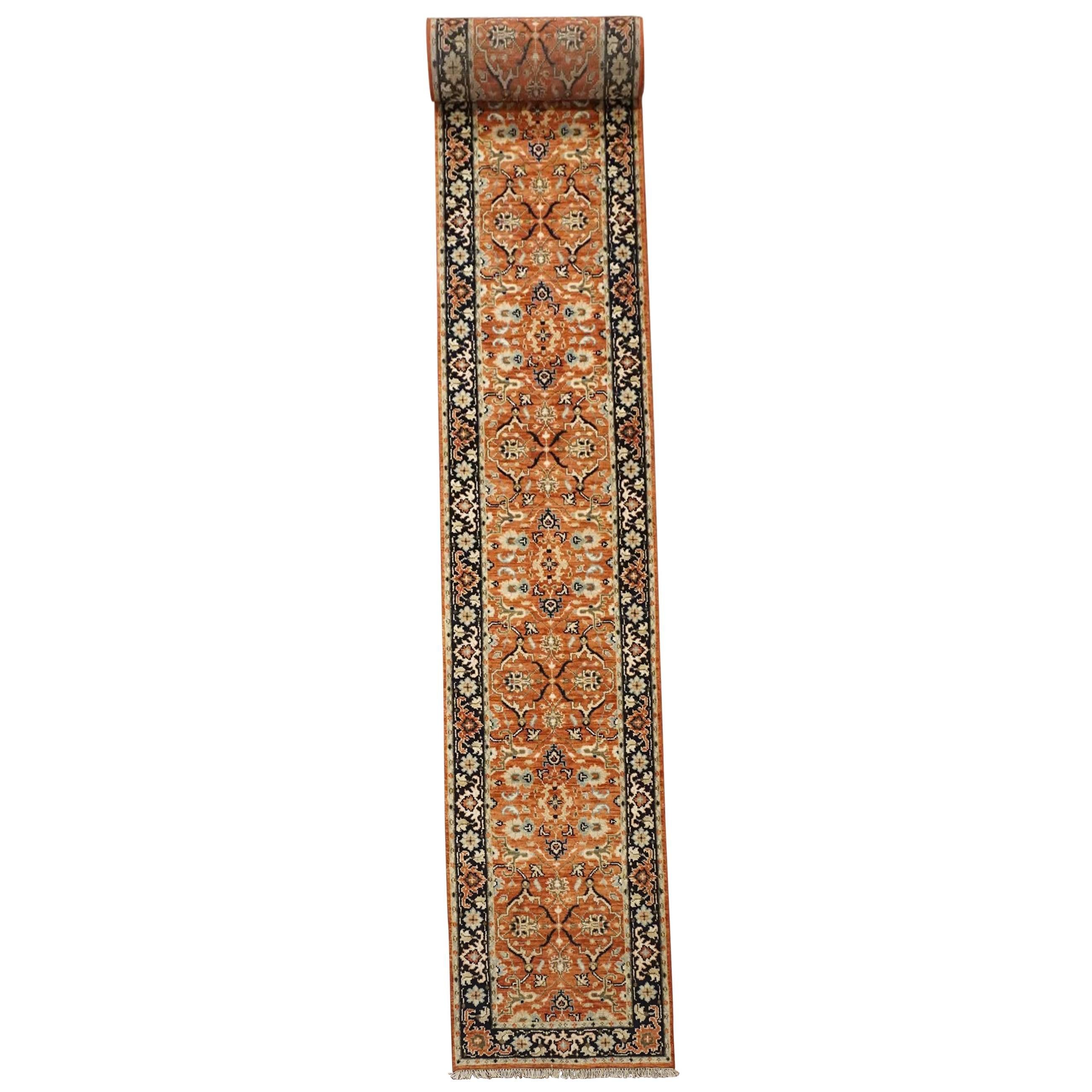 Persian Mahal Runner with Vegetable Dyed Wool For Sale