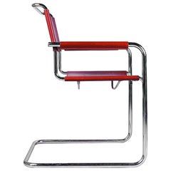 Tubular Steel Cantilever Chair by Linea Veam, 1980s