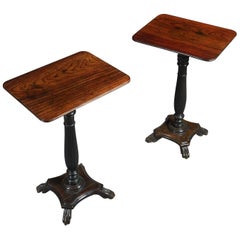 Pair of Anglo-Indian Teak Occasional Tables