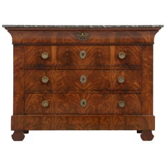 Antique French Commode in Mahogany with Exquisite Hardware