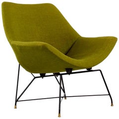 Silla italiana verde "Kosmos", Augusto Bozzi para Saporiti, años 50