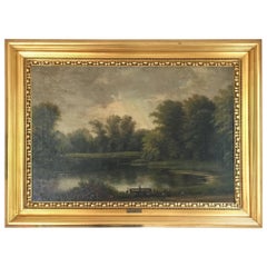 Danish Forest Landscape with Lake by N.A. Lytzen