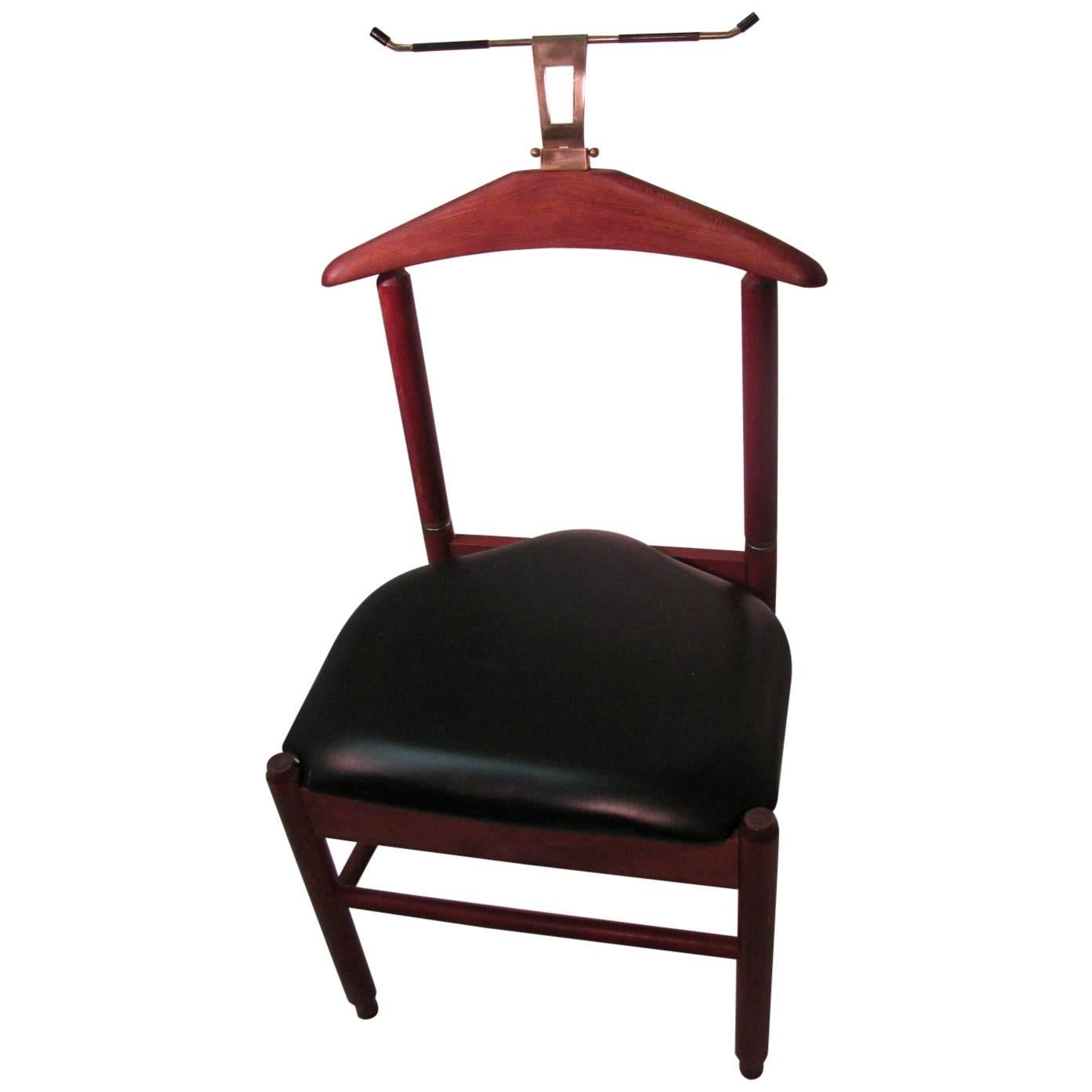 Mid-Century Modern Teak Clothes Valet Chair, Fratelli Reguitti Italy