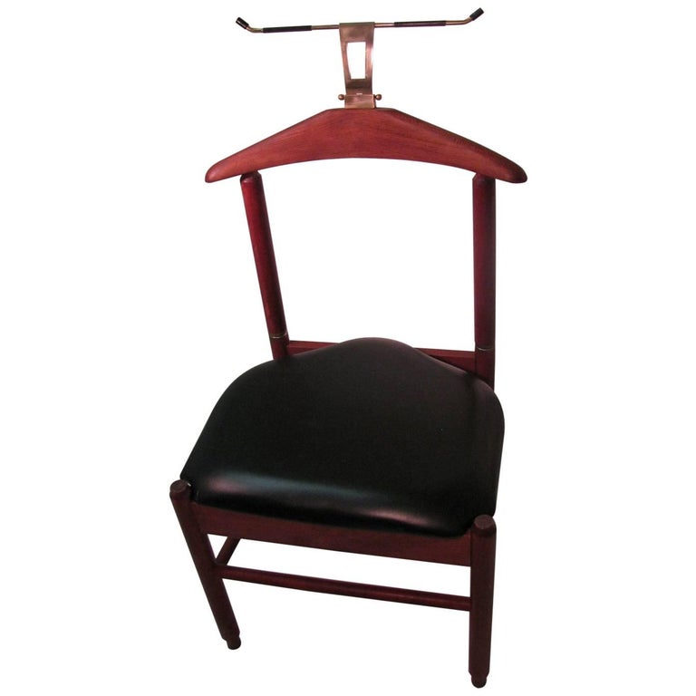 MidCentury Modern Teak Clothes Valet Chair, Fratelli Reguitti Italy at