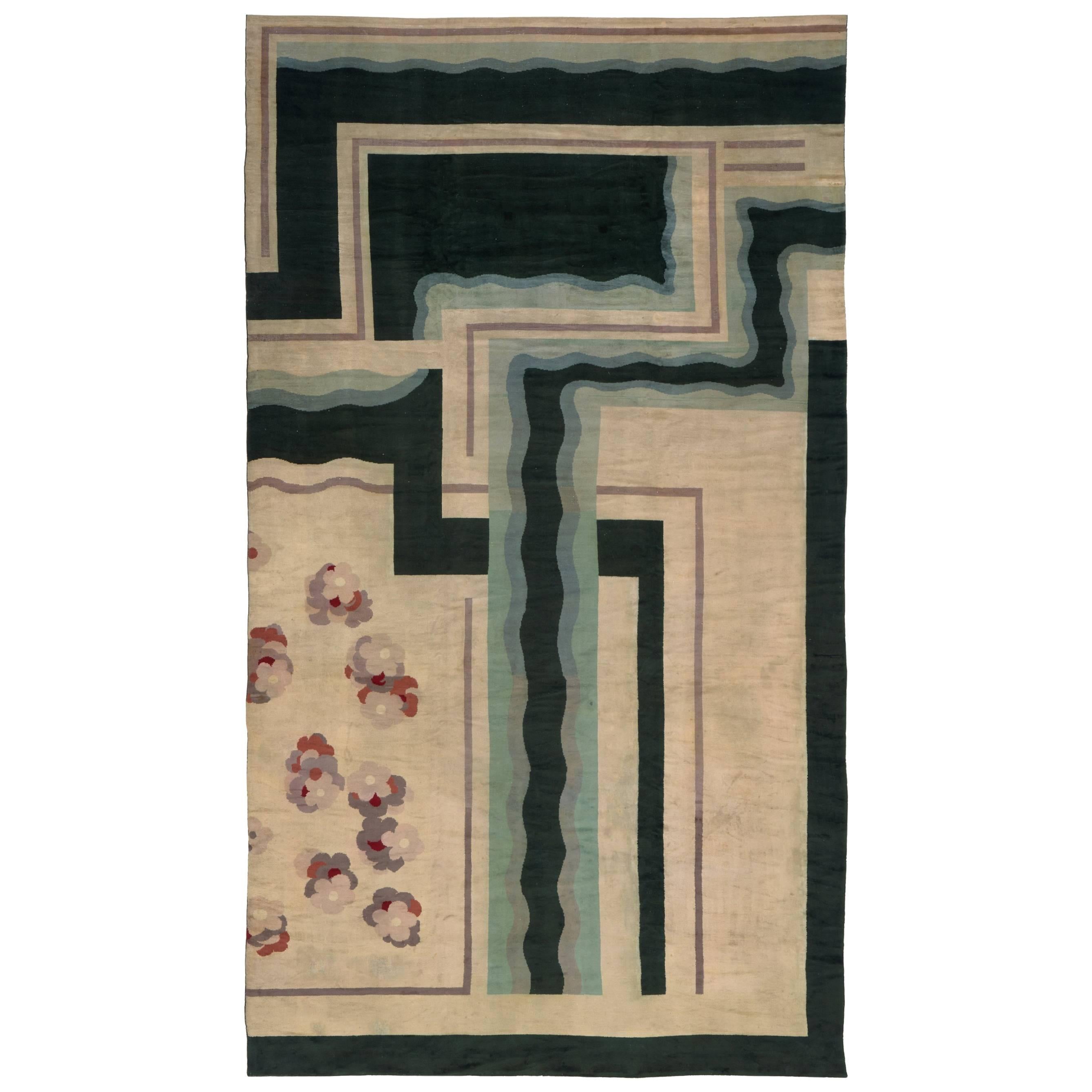 Art Deco Savonnerie Carpet, 1920 For Sale