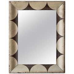 Beautifully Scalloped Painted American Folk Mirror