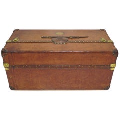 1910s Louis Vuitton Ideal Cowhide Leather Trunk "Malle Ideale"