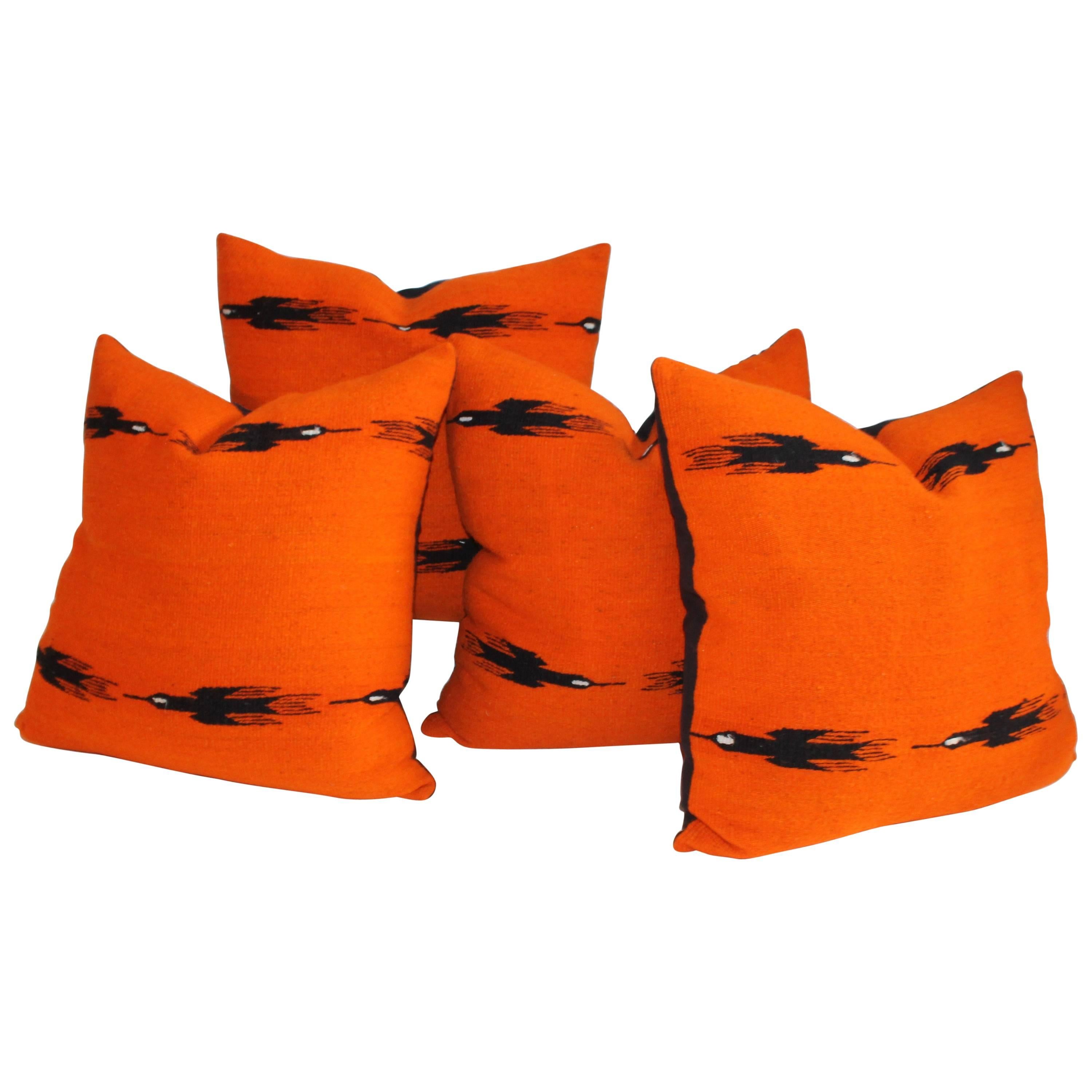 Indian Weaving Birds in Flight Collection of Four Pillows