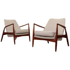 Pair of Ib Kofod-Larsen Seal/Sälen Easy Chairs, 1960s