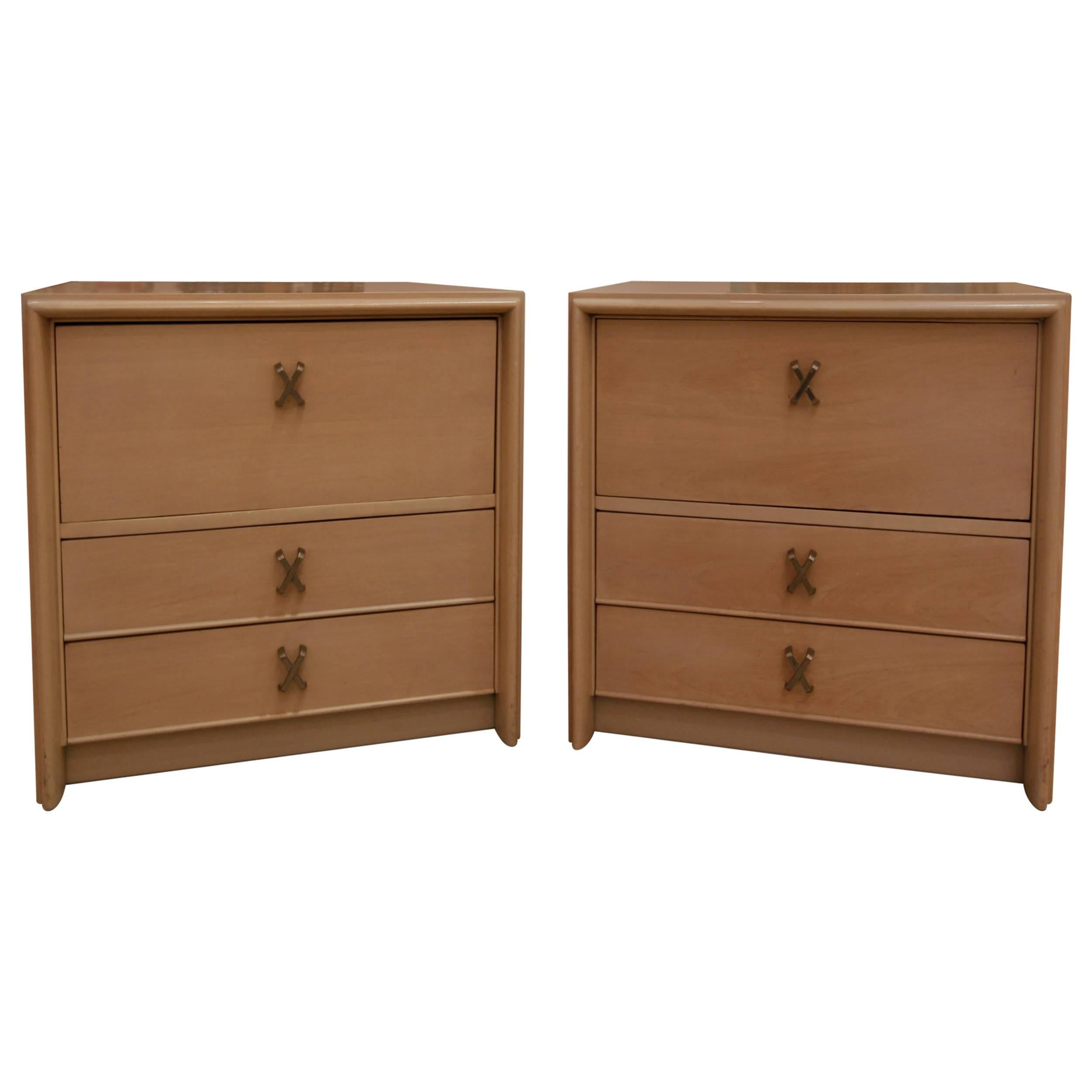 Pair of Paul Frankl Midcentury Modern Bedside Tables, 1950s