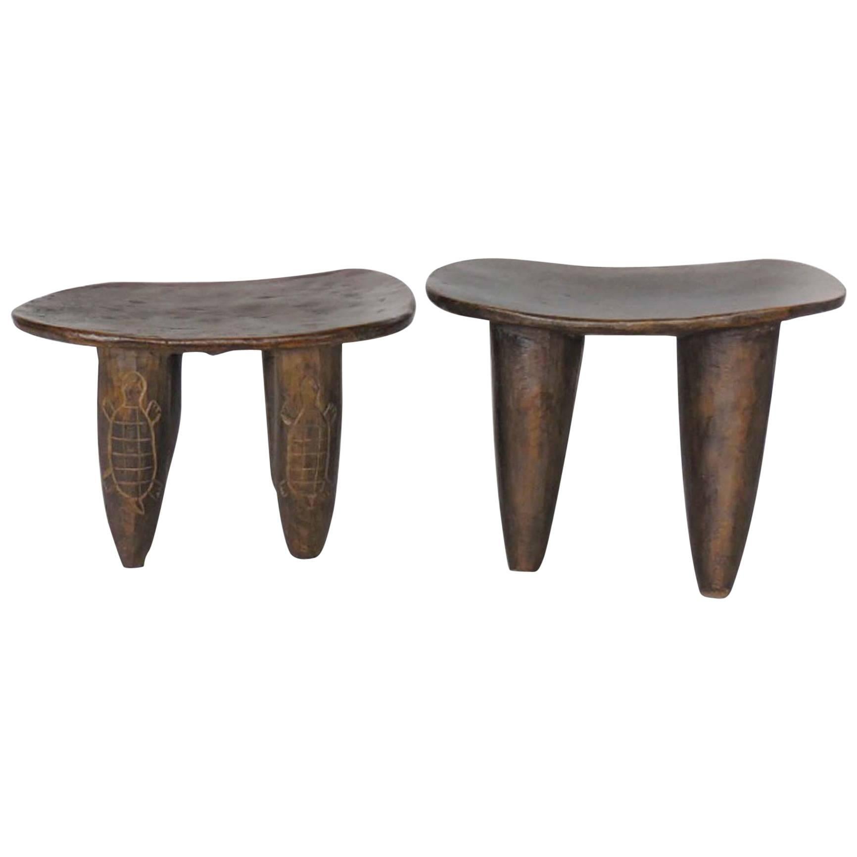 Tribal Hand-Carved Stool from Mali - LEFT ONE AVAILABLE