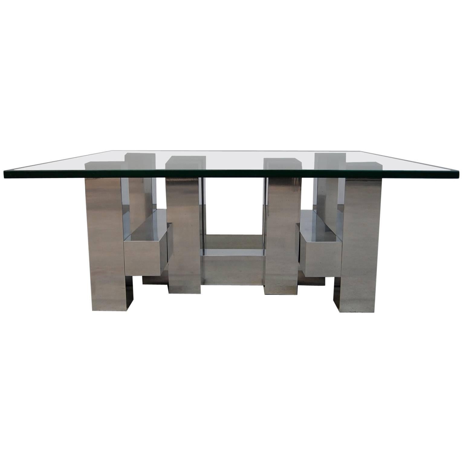 Large Architectural Coffee Table by Paul Mayen